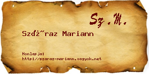 Száraz Mariann névjegykártya
